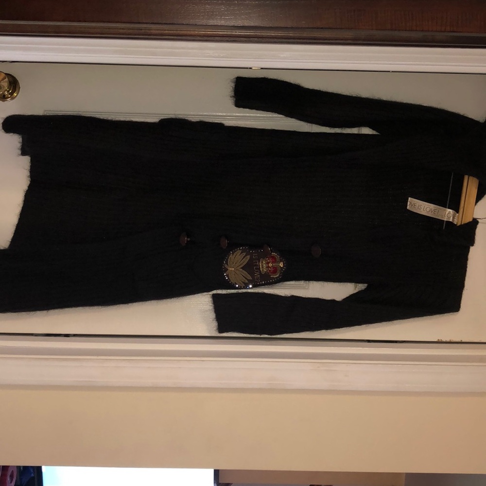 Long cardigan with buttons